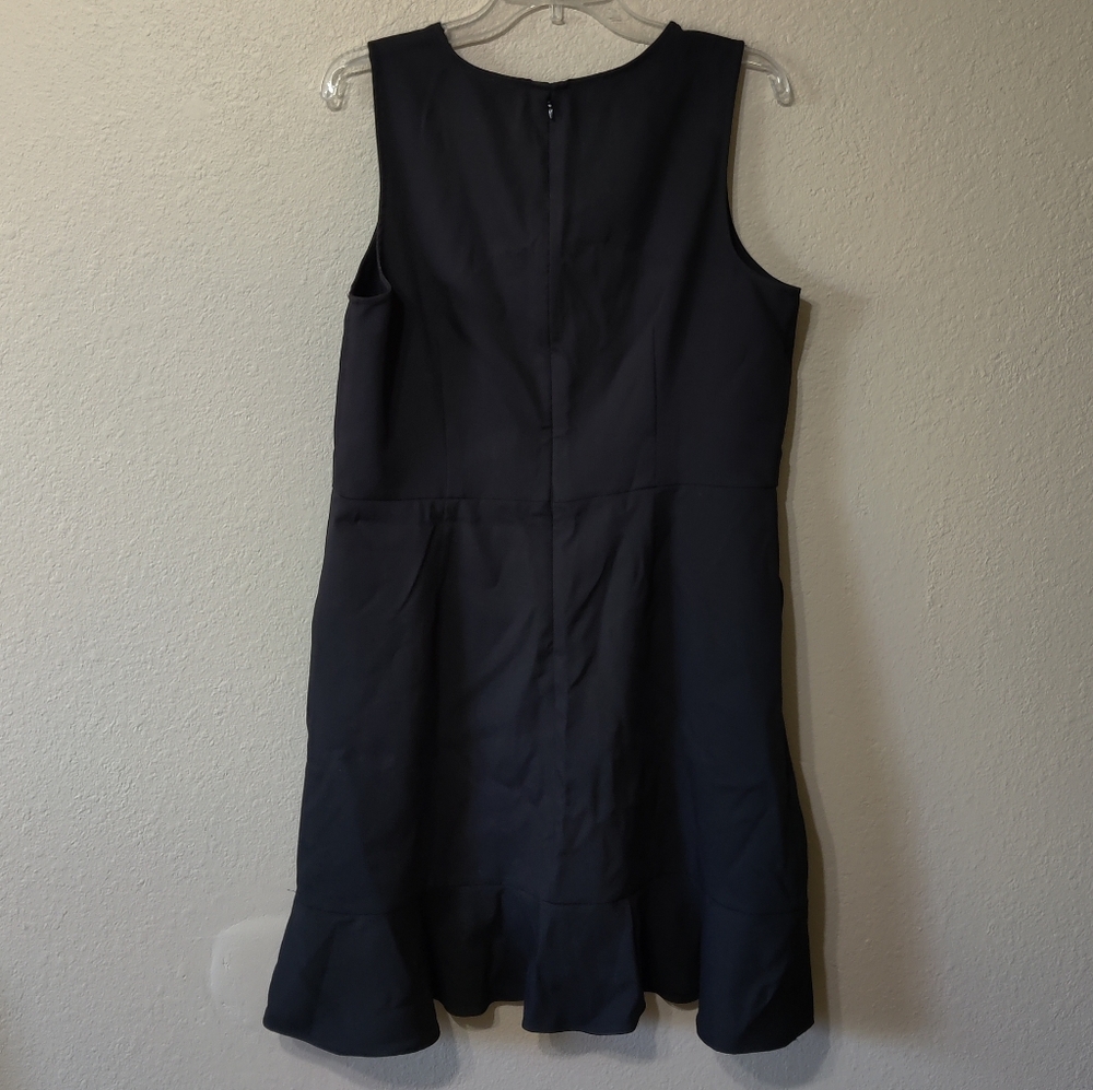 LOFT Ann Taylor Button Pocket Flounce Dress - Picture 6 of 13
